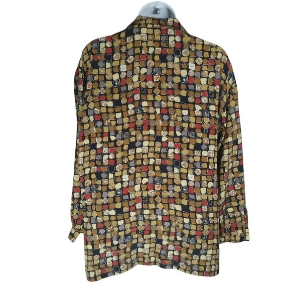 Handmade Retro Vintage Blouse, 3/4 Sleeve, L - Picture 3 of 4